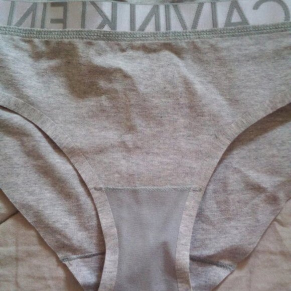 Calvin Klein Women’s Grey Bikini Panty – Thick Logo Waistband, Size L/G - Picture 7 of 13